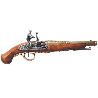 Duel Flintlock Pistol - Gold - XVII