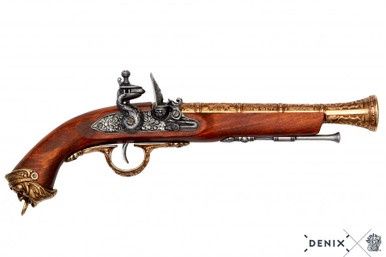 Piraat Flintlock Pistool - Assassin&#39;s Creed: Black Flag - Italië - 18e Eeuw - Goud