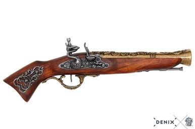 Donderbus Flintlock Pistool - Oostenrijk - 18e Eeuw - Goud