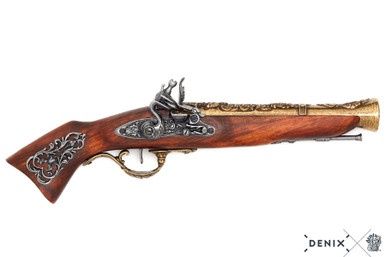 Donderbus Flintlock Pistool - Oostenrijk - 18e Eeuw - Goud