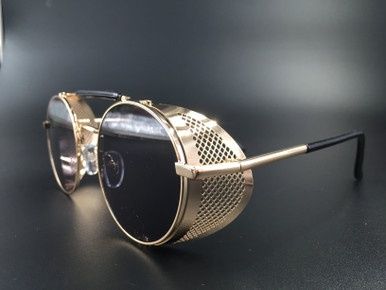 Steampunk Bril Sherlock - Goud/Zwart