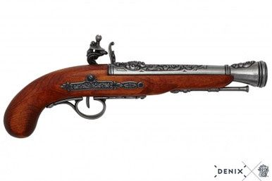 Piraat Flintlock Pistool (Linkshandig) - 18e Eeuw - Staal