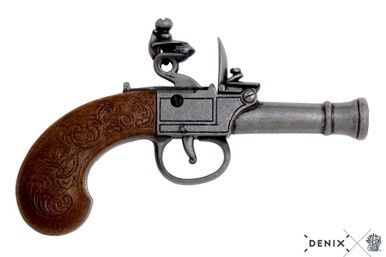 Bunney Flintlock Zakpistool - Engeland - 18e Eeuw - Staal