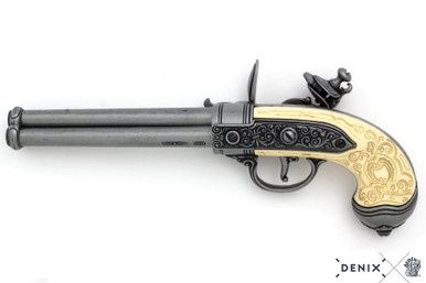 Lorenzoni Flintlock Pistool met Roterende Drieloop - Italië - 1680 - Ivoor/Staal
