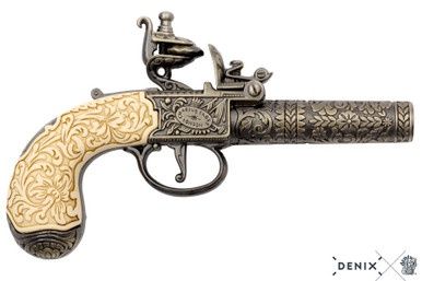 Kumbley en Brum Flintlock Zakpistool - Engeland - 1795 - Ivoor