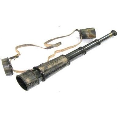 Antieke Telescoop Met Leren Behuizing