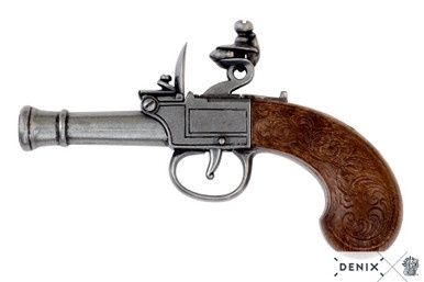 Bunney Flintlock Zakpistool - Engeland - 18e Eeuw - Staal