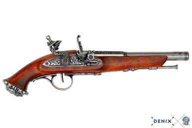 Doodskop Piraat Flintlock Pistool - 18e Eeuw - Staal