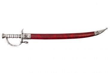 Denix Saber of Pirate Edward Teach &quot;Blackbeard&quot; - England - Silver - 1718 - 77 cm