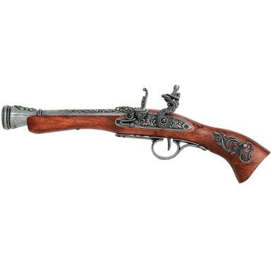 Donderbus Flintlock Pistool (Linkshandig) - 1790 - Staal