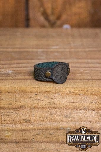 Lugh Leren Ring - Groen