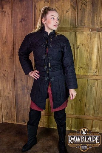 Morgause Gambeson Compleet - Zwart