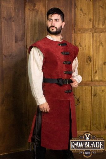 Jules Lange Leren Jerkin - Rood