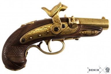 Philadelphia Deringer Percussie Pistool - Verenigde Staten - 1862 - Goud