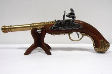 Flintlock pistool (Linkshandig) - Indië - 18e Eeuw - Goud