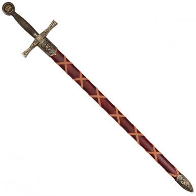 Koning Arthur&#39;s Excalibur Zwaard - Engeland - 112 cm - Staal/Rood