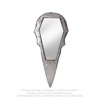 Handspiegel Raaf Schedel - Zilver
