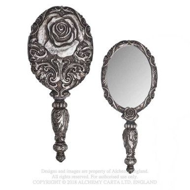 Handspiegel Barok Rose