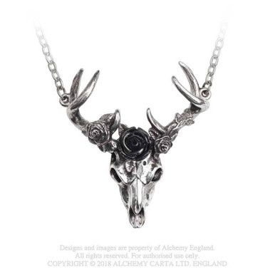 Halsketting White Hart, Zwarte Roos