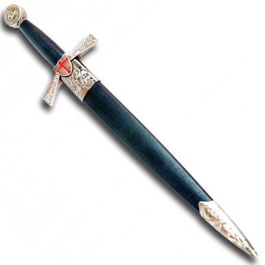 Tempeliers dolk met schede - 37 cm