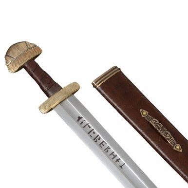 Jarl Viking Gesmeden Zwaard met Lederen Schede