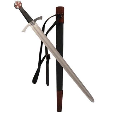 Tempelierszwaard gesmeed - 95,5 cm