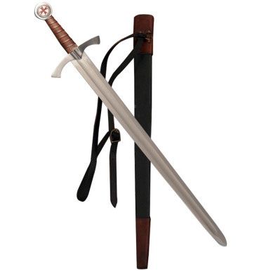 Gesmeed zwaard met tempelierskruis - 95,5 cm