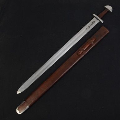 Viking zwaard type petersen met gegraveerde lemmet