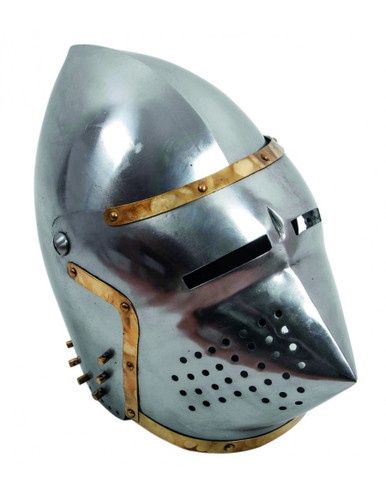 Pig-Face Bascinet Helm - 12 Eeuw