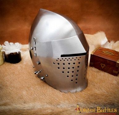 Laat Middeleeuwse Bascinet Helm met Volledige Vizier