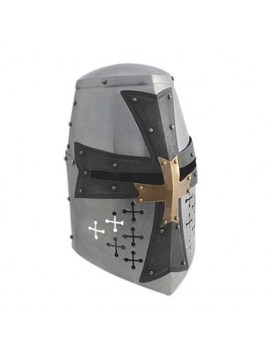 Tempeliershelm Zwart Kruis