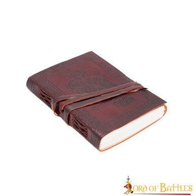 Keltische Arend Lederen Dagboek - Rood - Wit Papier