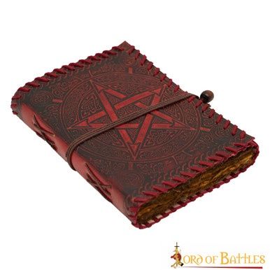 Pentacle Lederen Dagboek - Rood