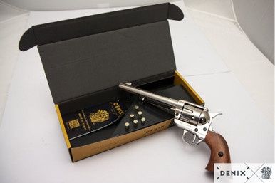 Colt Peacemaker Revolver Cavalerie set Met Kogels - 7.5&quot; - Verenigde Staten - 1873 - Chrome