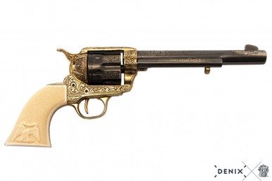 Colt Peacemaker Revolver - 7.5&quot; - Verenigde Staten - 1873 - Ivoor/Zwart/Goud