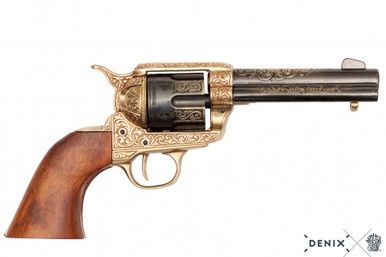 Colt Peacemaker Revolver - 4.75&quot; - Verenigde Staten - 1886 - Goud/Zwart