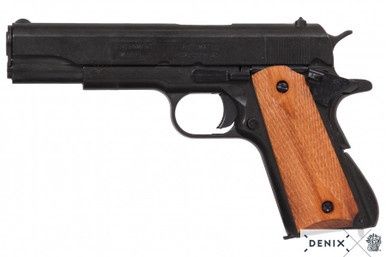 Colt Model 1911 Pistool (demonteerbaar) - Verenigde Staten - Zwart/Licht Hout