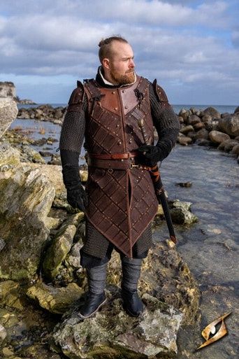 Suède Woodsman Brigandine Pantser - Bruin