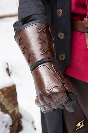 Hard Leren Handschoen Pantser - Bruin