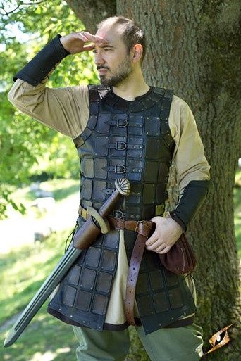 Leren Brigandine - Zwart