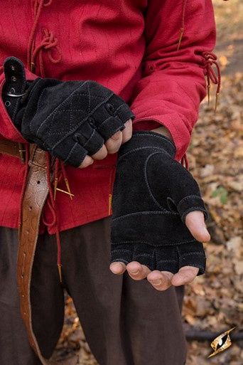 Keltische Handschoenen Suède - Zwart