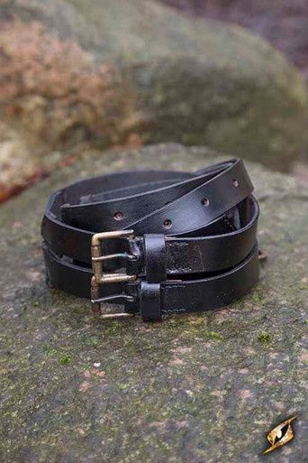 Dubbele Riem - Zwart - 120 cm