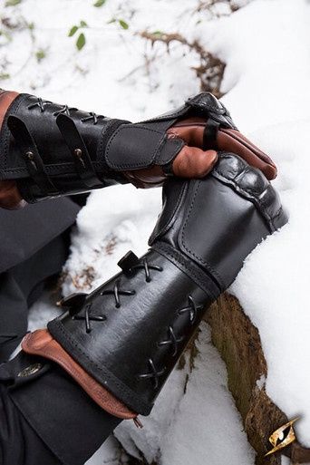 Hard Leren Handschoen Pantser - Zwart