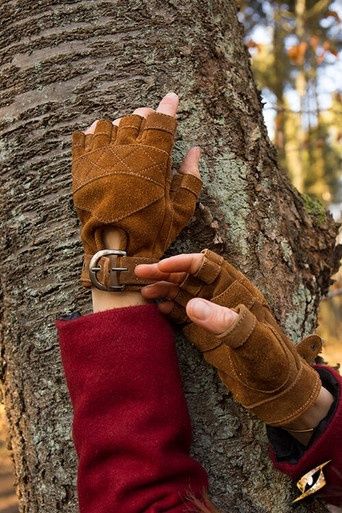 Keltische Handschoenen Suède - Bruin
