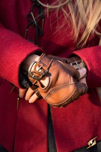Keltische Handschoenen Leer - Bruin