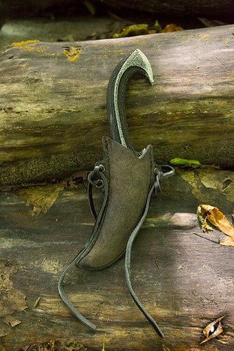 Dark Elven Werpmes Met Houder - Zwart