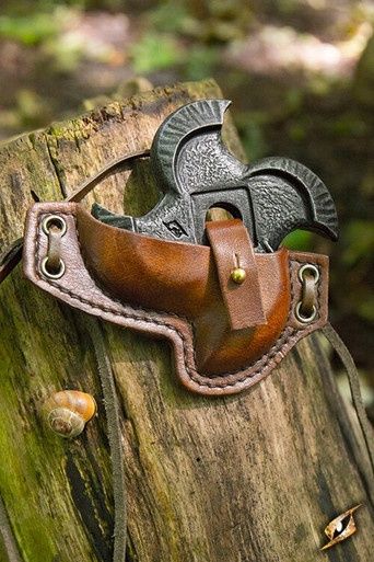 Tornado Shuriken met Leren Houder - Bruin