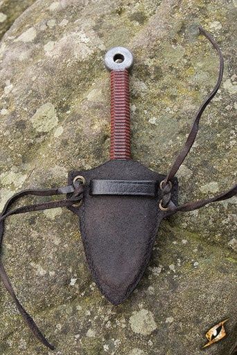 Kunai met Leren Houder - Zwart