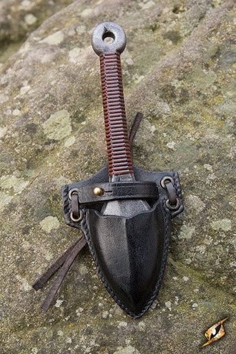 Kunai met Leren Houder - Zwart