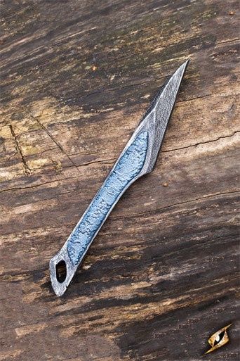 Cutthroat Mes met Leren Houder - Zwart
